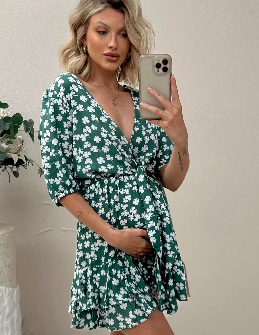 Dress - Green Floral