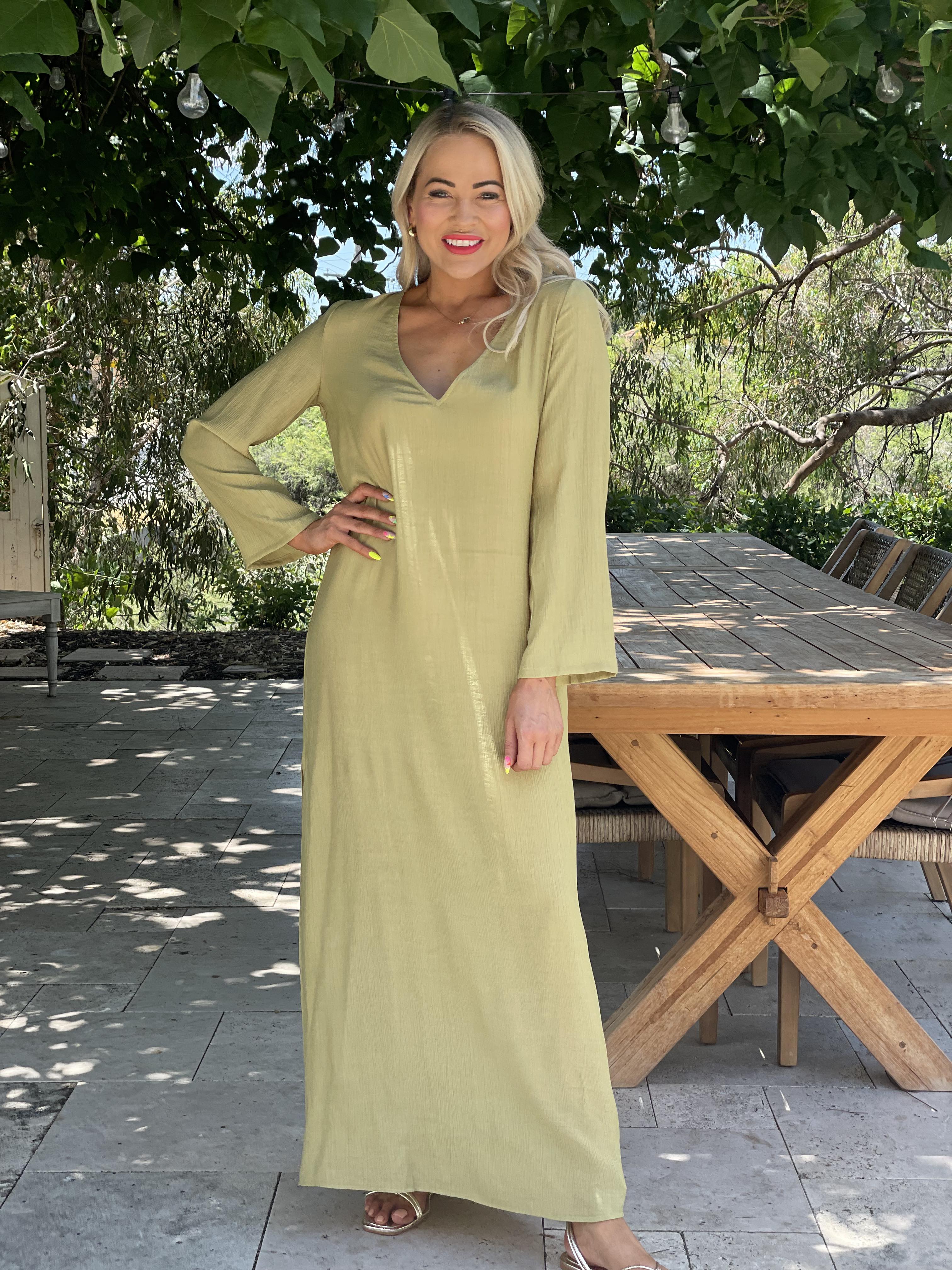 Maxi Dress - Olive Green