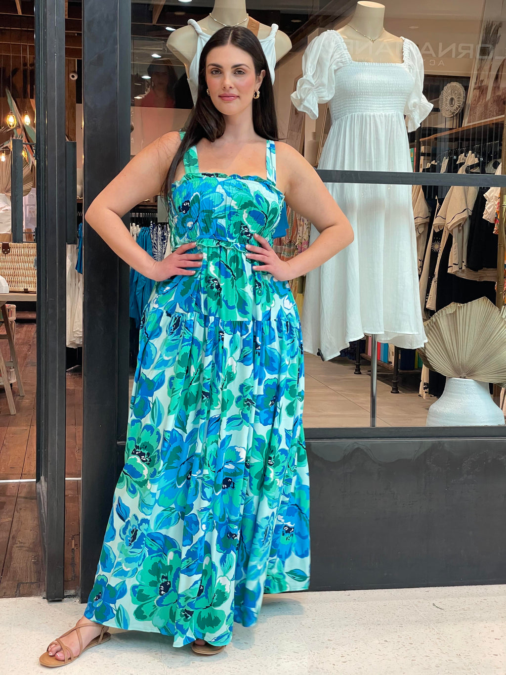 Floral Dress - Blue